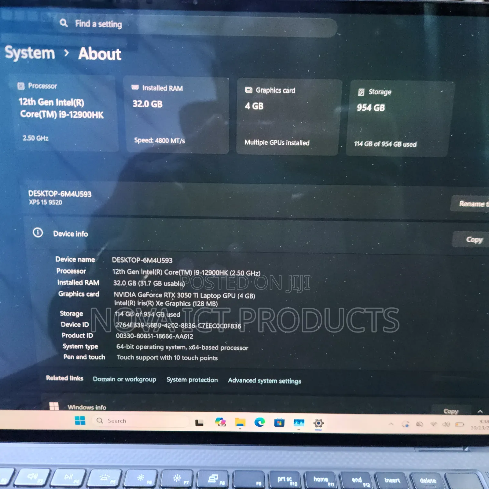 Laptop Dell XPS 15 9520 32GB Intel Core i9 SSD 1T