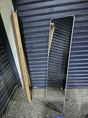 Full Length Dressing Mirror White and Gold