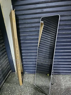 Full Length Dressing Mirror White and Gold