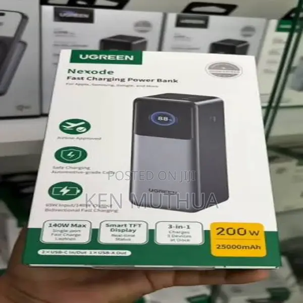 UGREEN PB722 25000mAh 200W Laptop Portable Power Bank-Black