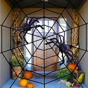 1.5m Round Spider Web Net Decoration Halloween Prop