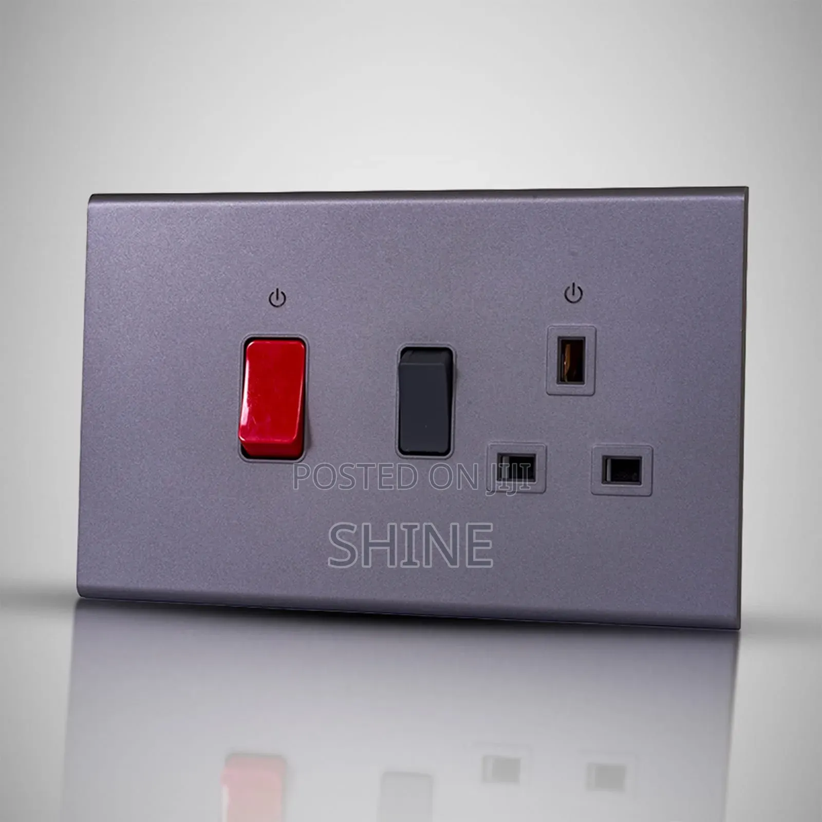 Grey Toggle Switches and Sockects