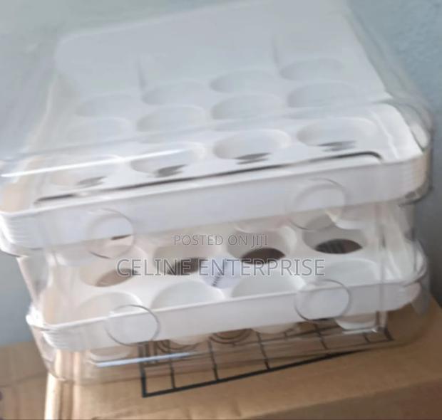 2-Tier Stackable 32-Egg Organizer for Refrigerator - main view