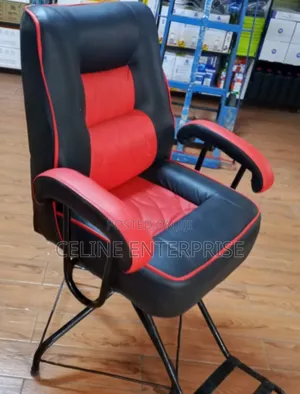 Heavy-Duty Barber Chair With Reclining Backrest