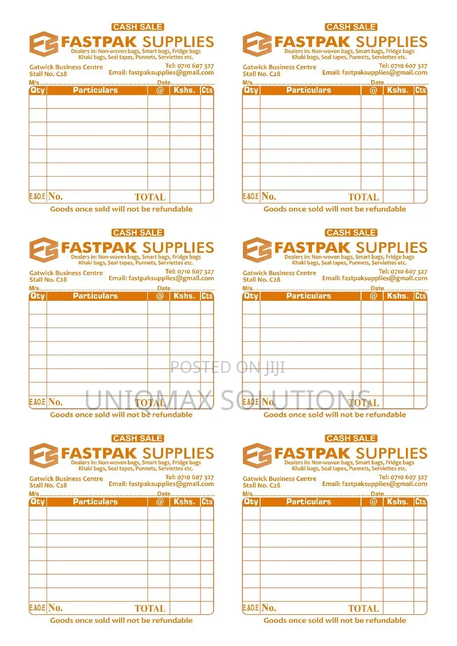 Professional Receipt Books