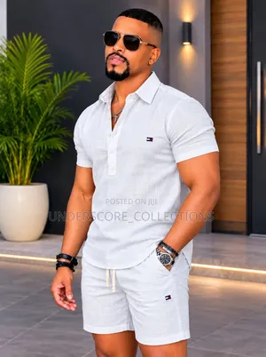 Executive Men Linen Short Suit-Casual