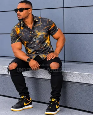 Men Shortsleeved Strech Casuap Shirts