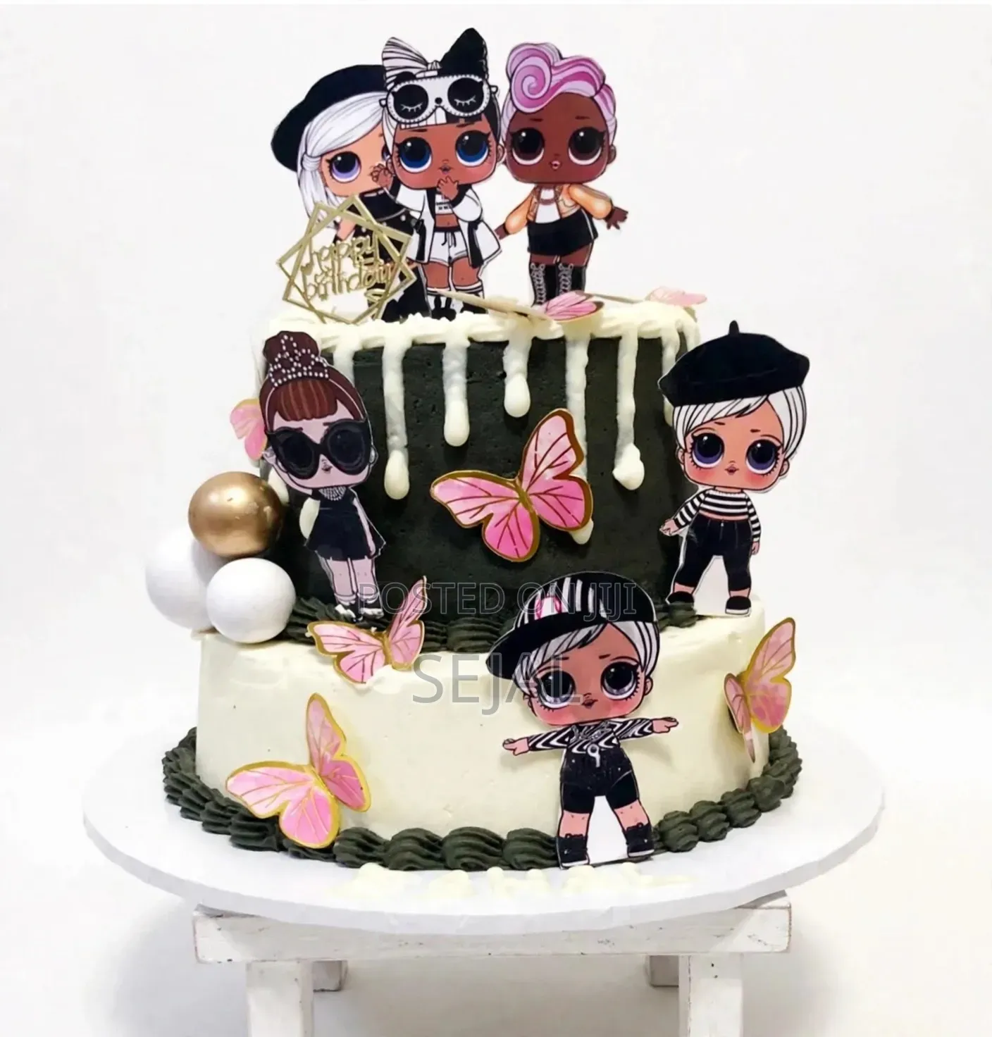 LOL Dolls Theme 2 Tier Birthday Cake