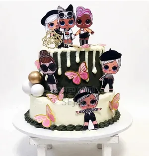 LOL Dolls Theme 2 Tier Birthday Cake