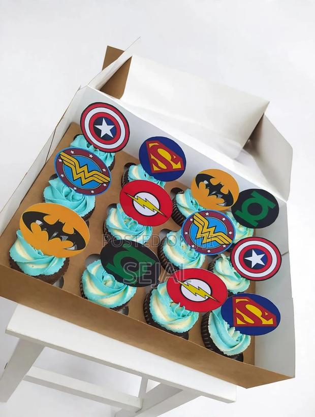 Superhero Logo Cupcakes Box of 12