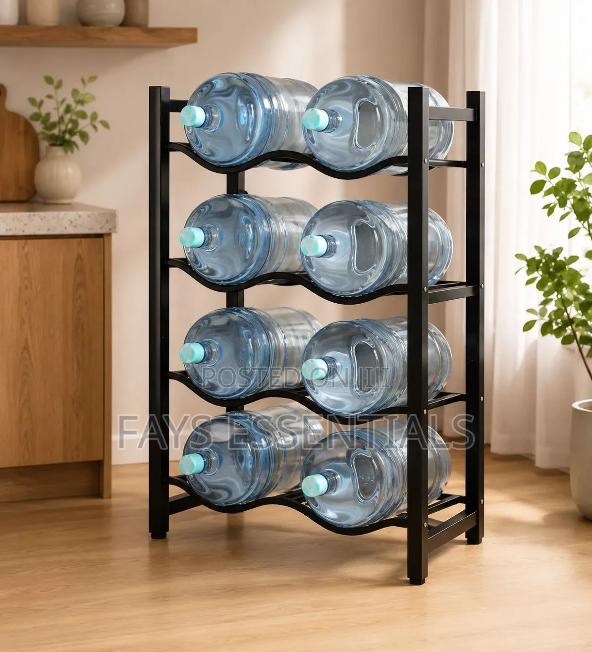 8 Tier Water Bottle Holder Rack