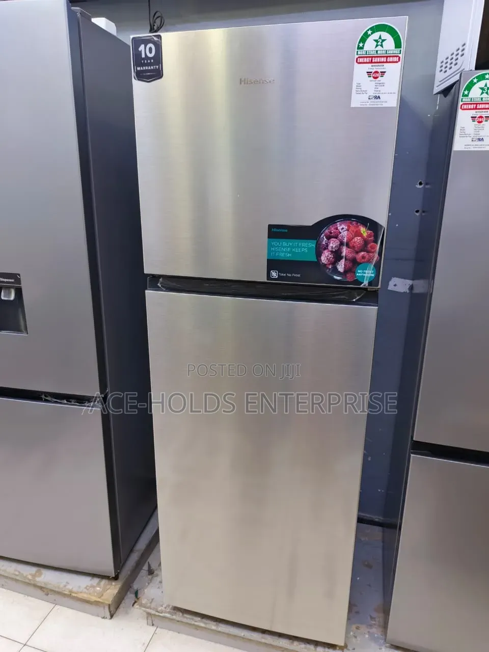 Hisense Double Door Fridge - No Frost 203 Litres (Silver)