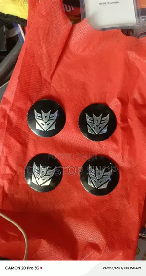 4pcs Wheel Centre Caps Stickers With Transformers Logo