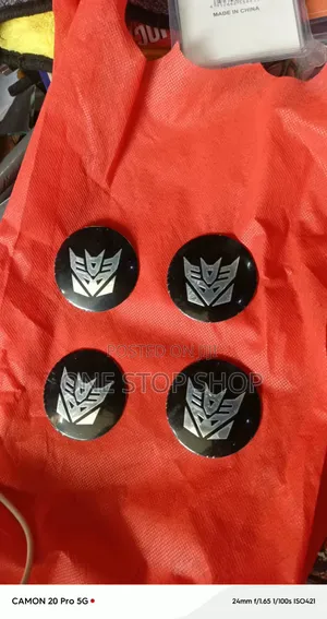4pcs Wheel Centre Caps Stickers With Transformers Logo