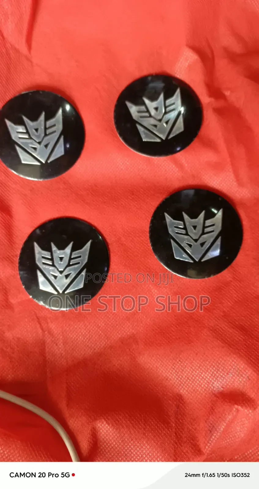 4pcs Universal Transformers Deception Wheel Center Cap Stickers