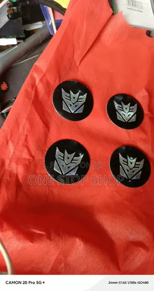 4pcs Wheel Rim Hubcap Overlays Stickers With Transformers Logo