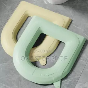 2pcs Waterproof Soft Silicone Toilet Seat Cover