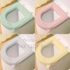 2pcs Toilet Seat Cushion Covers With Reusable Adhesive Backing