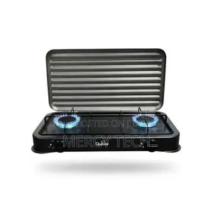 Olelon 2-Burner Gas Stove With Cover Lid
