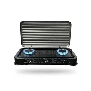 Olelon 2-Burner Gas Stove With Cover Lid