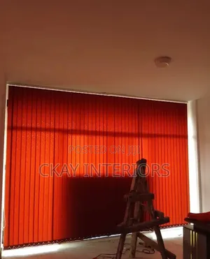 Make Your Windows a Highlight With Red Vertical Blinds