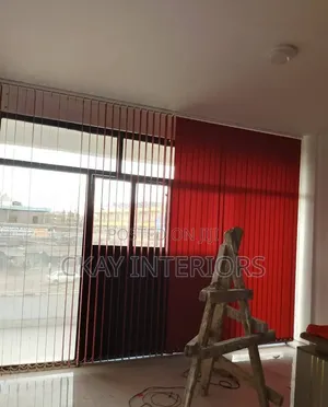 Make Your Windows a Highlight With Red Vertical Blinds