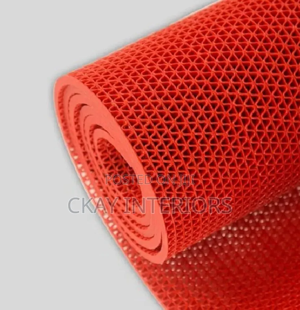 Red Poolside 1.2m Wide Perforated Antislip Mats