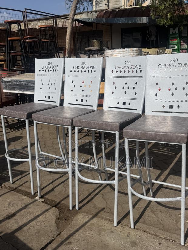 High Bar Chairs Sinatabu White Coated