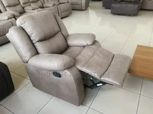Brown Premium Fabric One-Seater Recliner Sofa