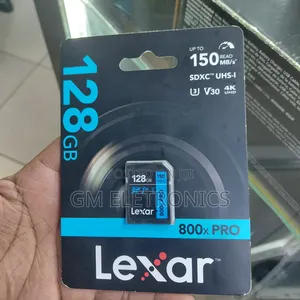 Lexar 128GB High-Performance 800x PRO SDHCTM/SDXCTM UHS-I Card.