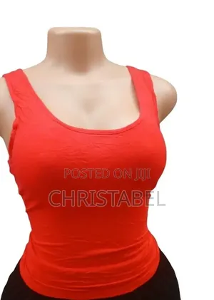 Women's Red Tank Top-Stretchy and Fitted