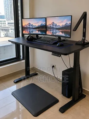 Office Desk ; Electric Monitored Adjustable Computer Table