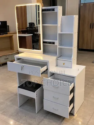 Dressing Table With Sliding Glass Mirror