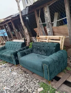 3 Seater + 2 Seater Emerald Green Sofa.