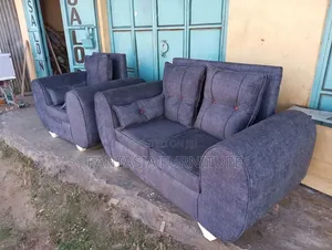 3 Seater Dark Grey Sofa Set
