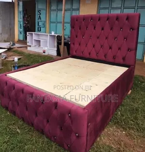 5 by 6 Maroon Bed.