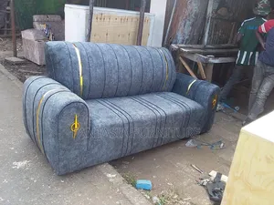 Grey and Gold Sofa (3 Seater)