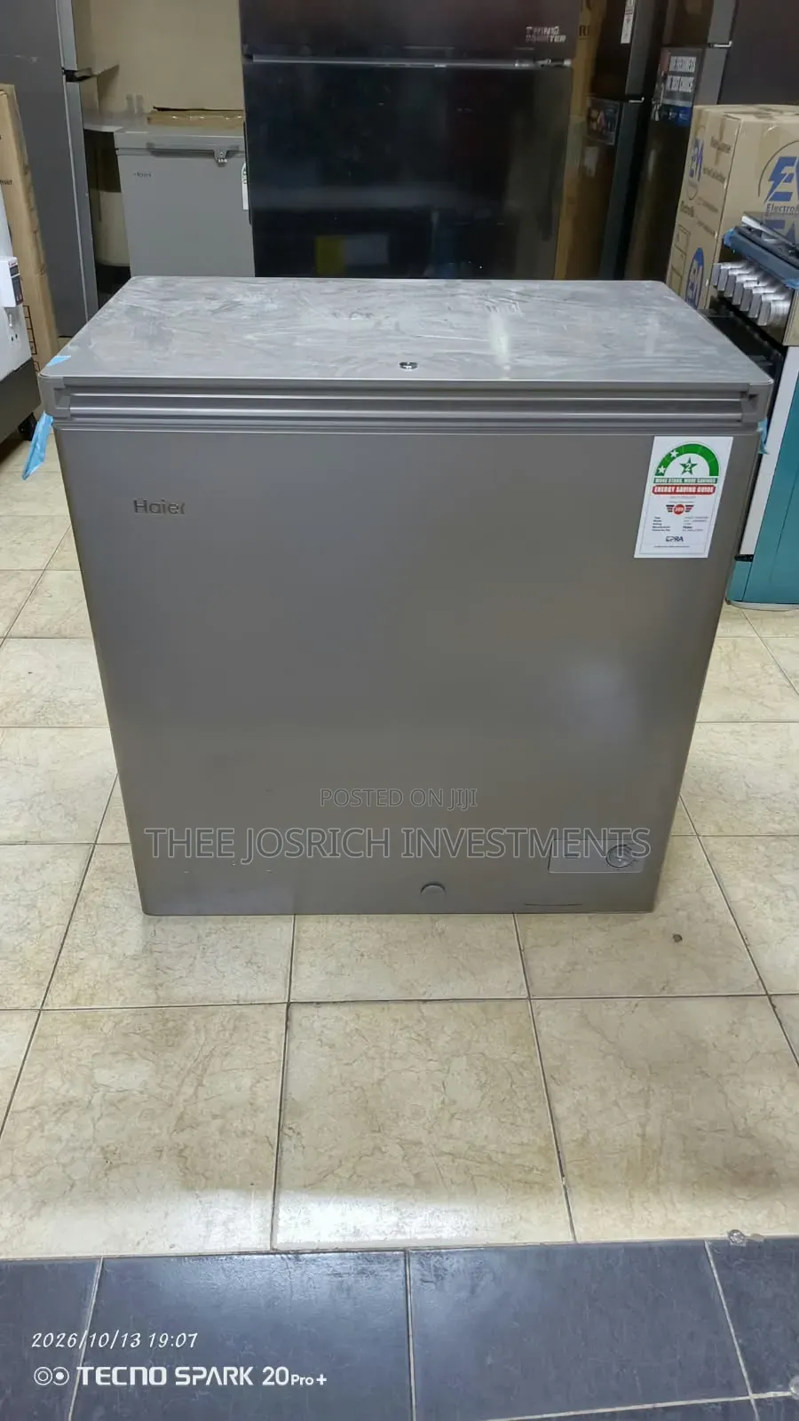 Gray Haier Chest Deep Freezer 196 Litres