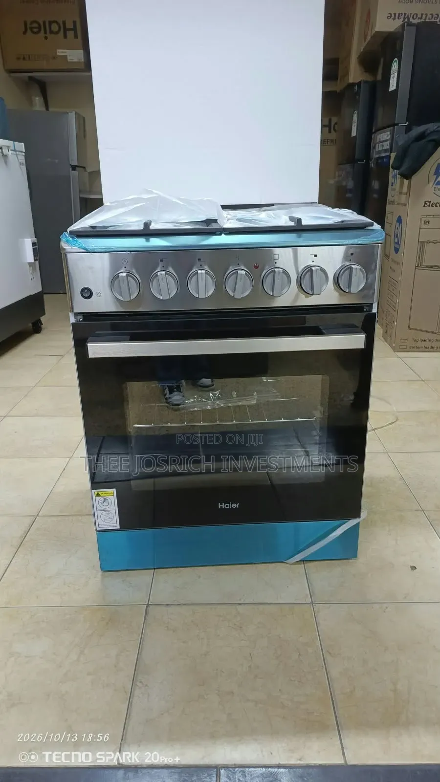 Size 60*60 Haier Standing Cooker 4 Burner With Heavy Cast Iron Grill