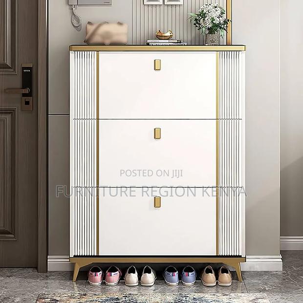 Modern Bucket Flip Shoe Rack Cabinet