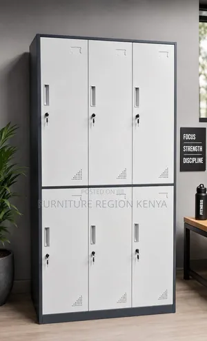 Superb Six Lockers Cabinet Gym, Staff