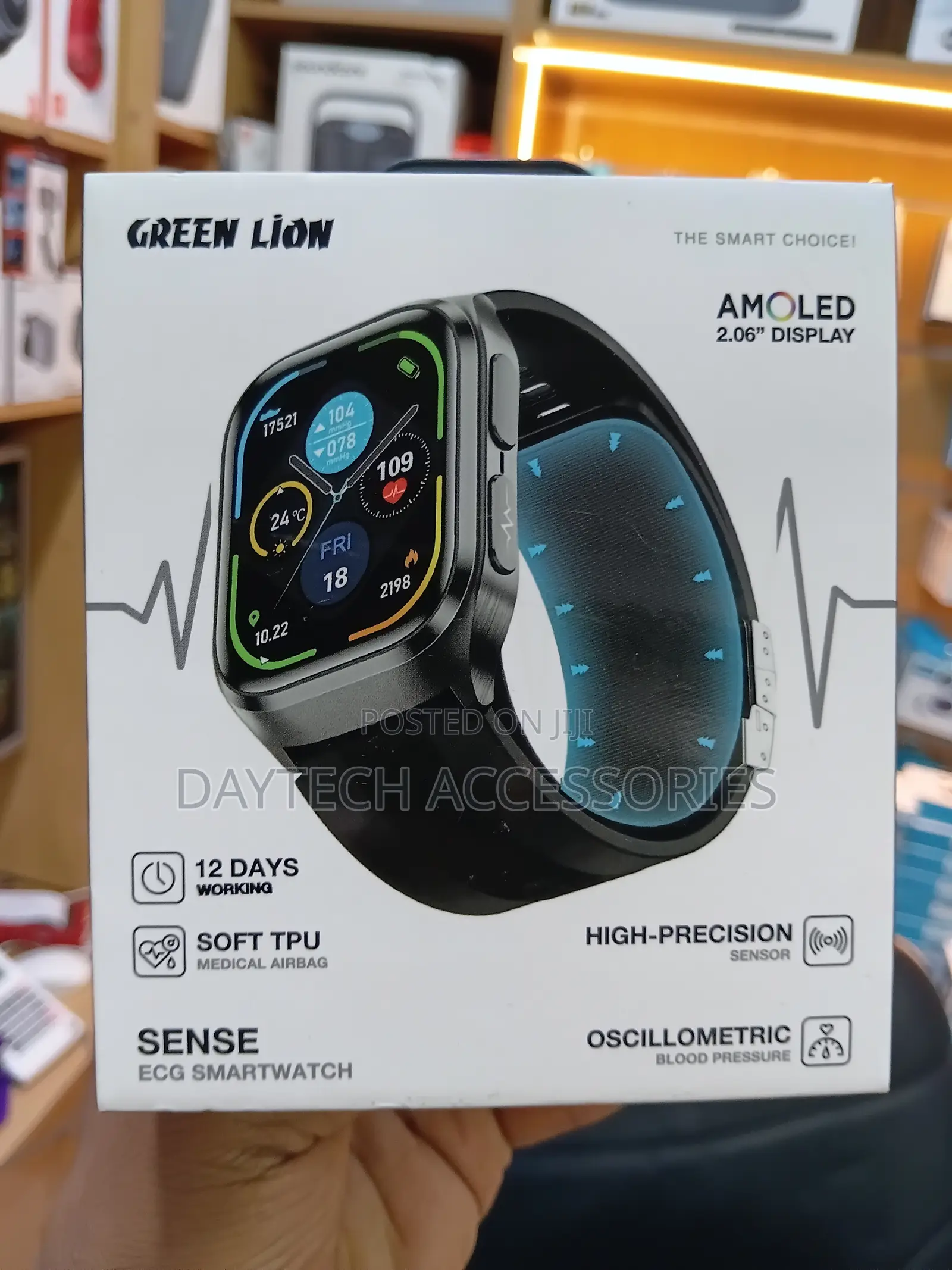 The Green Lion Sense ECG Smart Watch.