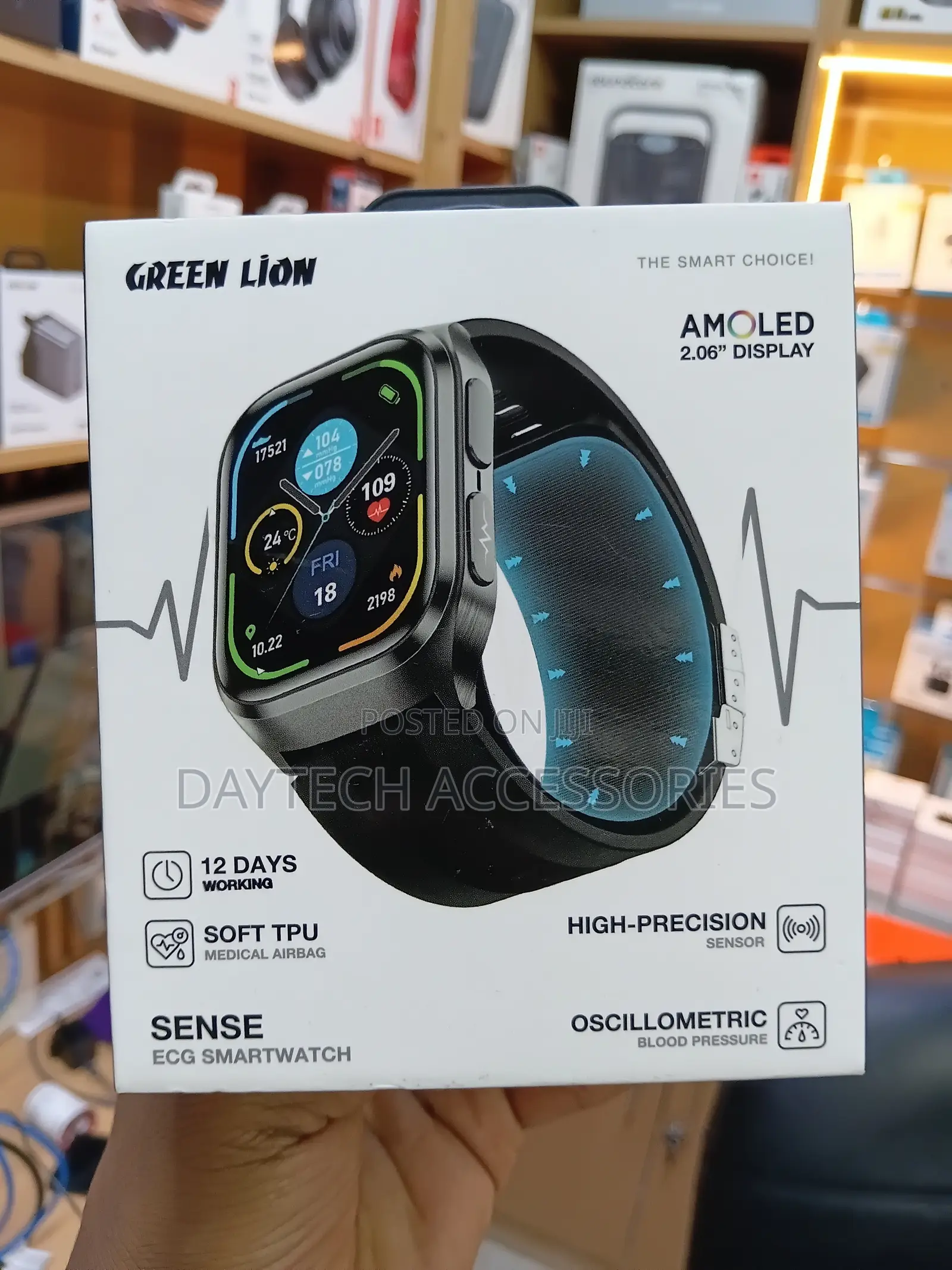 The Green Lion Sense ECG Smart Watch.