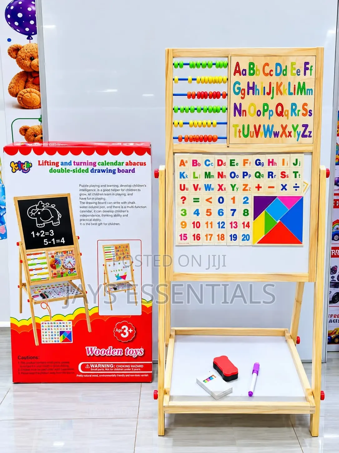 Wooden Double Sided White & Black Board