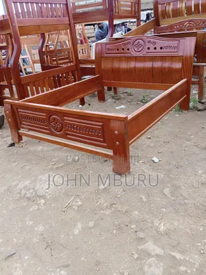 Pure Mahogany Wood Bed 5by6