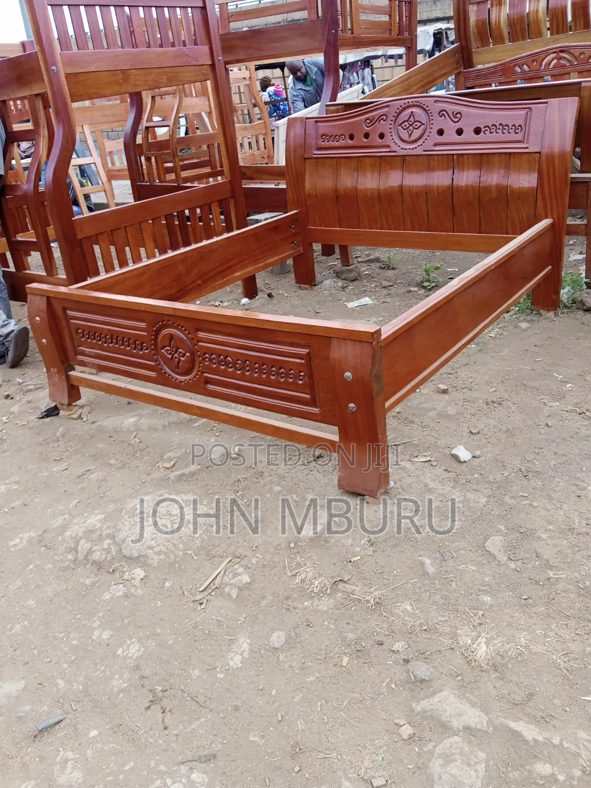 Pure Mahogany Wood Bed 5by6