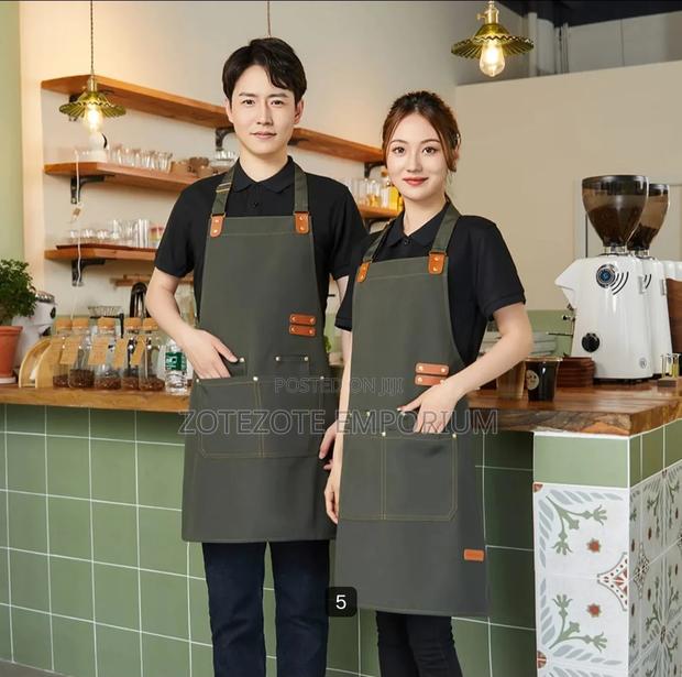 Apron With Adjustable Leather Straps - main view