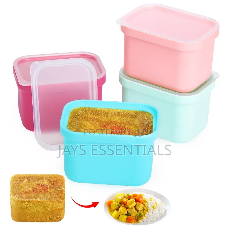 4pcs Silicone Food Storage Tubs : 250ml