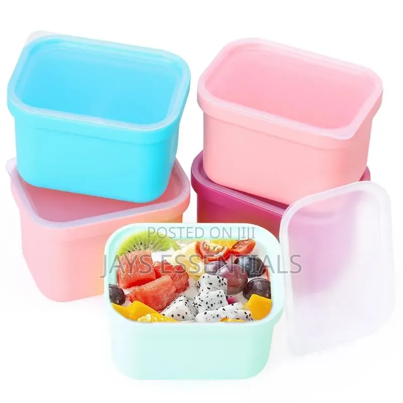 4pcs Silicone Food Storage Tubs : 250ml