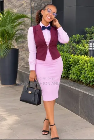 Official Ladies Suit 3 Piece Sets Shirt and Skirt and Wine/Maroon